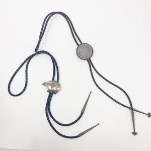 286 vintage Two sterling silver bolo ties